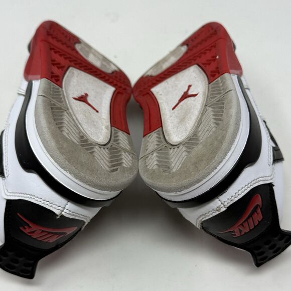 Nike Air Jordan 4 Retro OG PS Sneakers Boys Girls Size 13C Fire Red BQ7669-160 - Picture 15 of 16